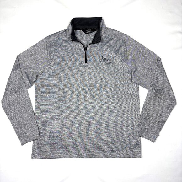 Ducks Unlimited Gray Lightweight 1/4 Zip Long Sleeve Performance Pullover Mens M - Picture 1 of 7